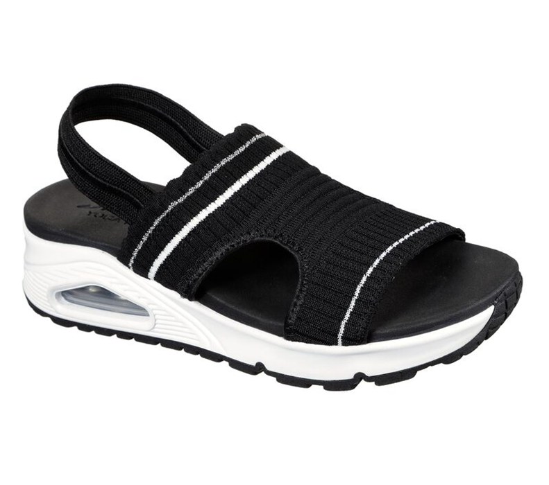 Skechers Uno - Coolio - Womens Sandals Black/White [AU-ND4377]